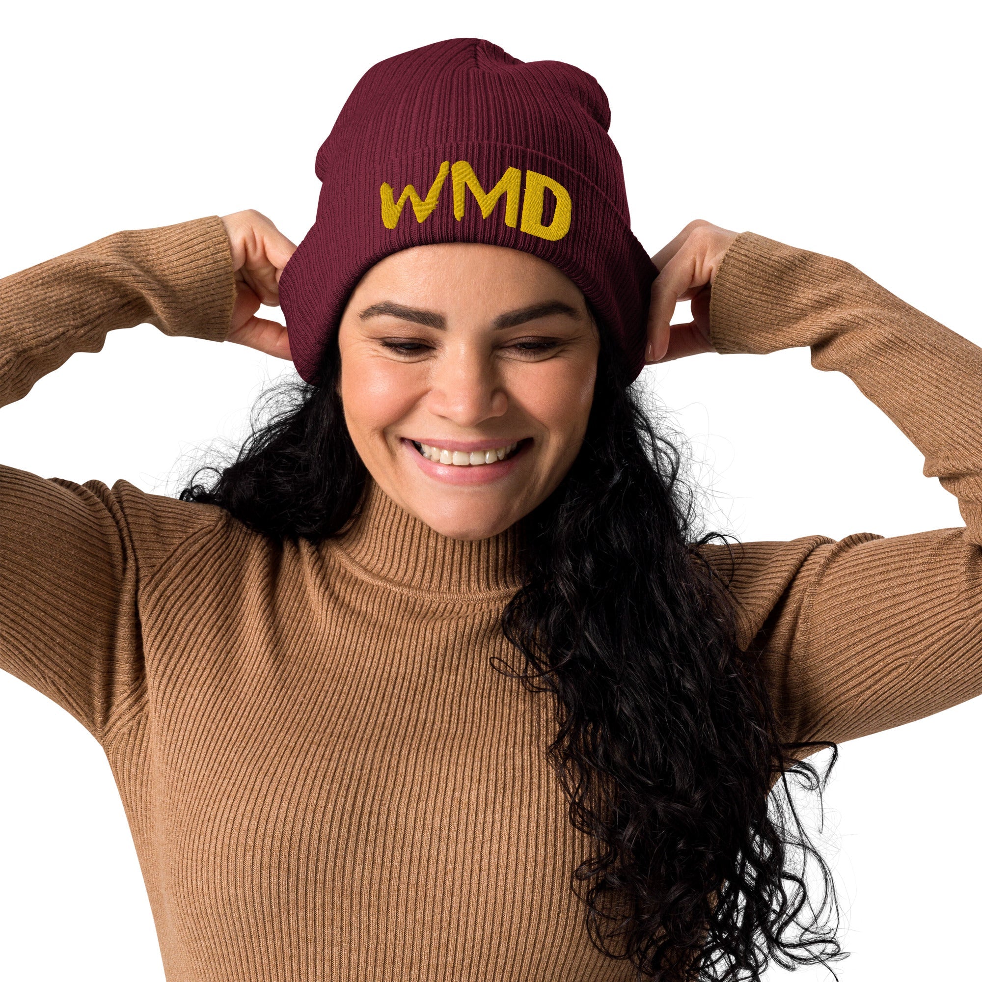 Burgundy WMD Logo Beanie