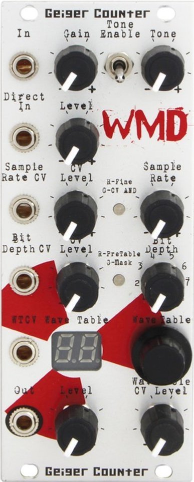 WMD - Module - Geiger Counter Eurorack - WMD - Factory Refurbished - Silver Panel - distortion - eurorack -