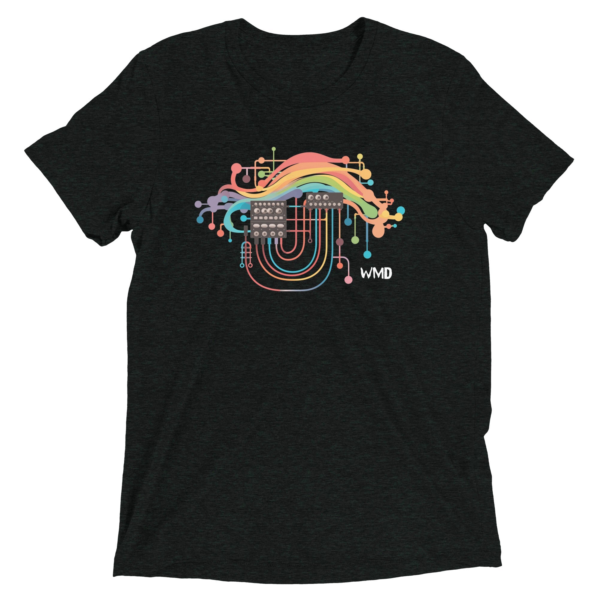 WMD - T Shirt - Patch Colorfully T-Shirt - WMD - Charcoal-Black Triblend - -