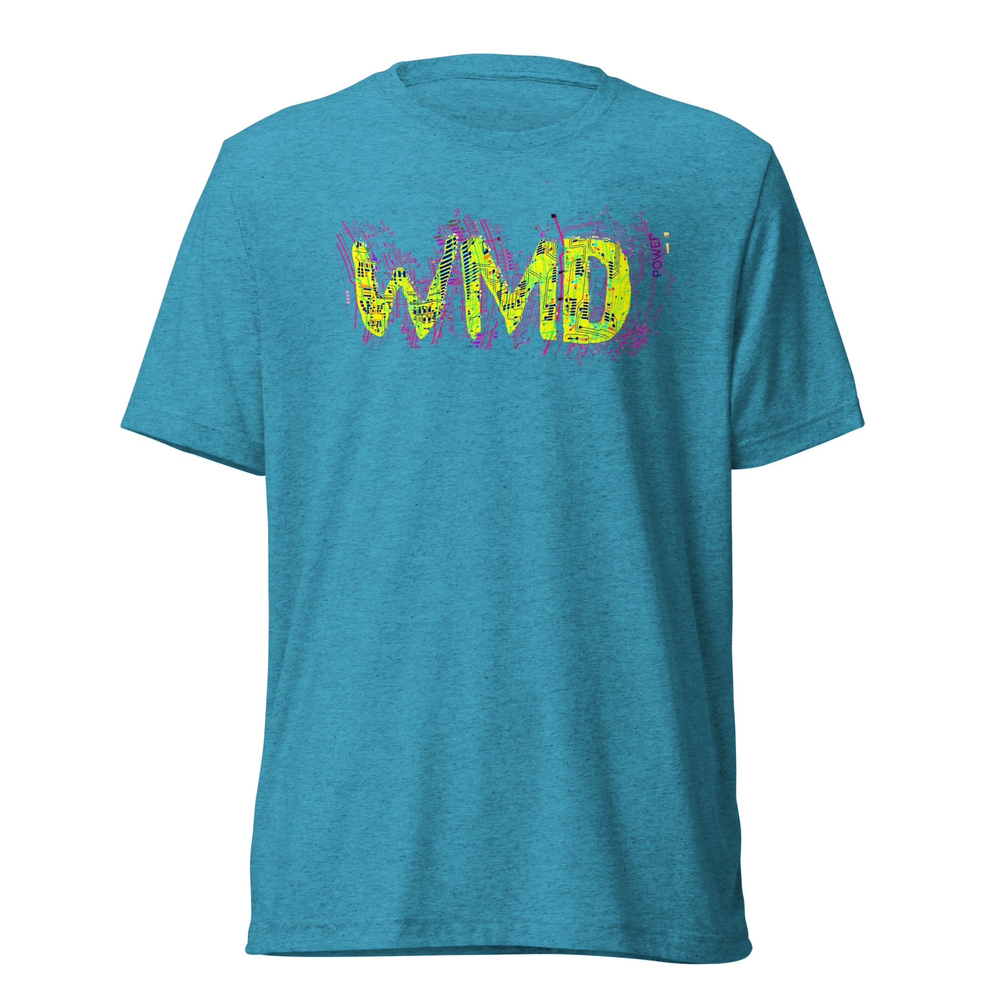 WMD - T Shirt - WMD Circuit Logo T Shirt - WMD - Aqua Triblend - logo - -