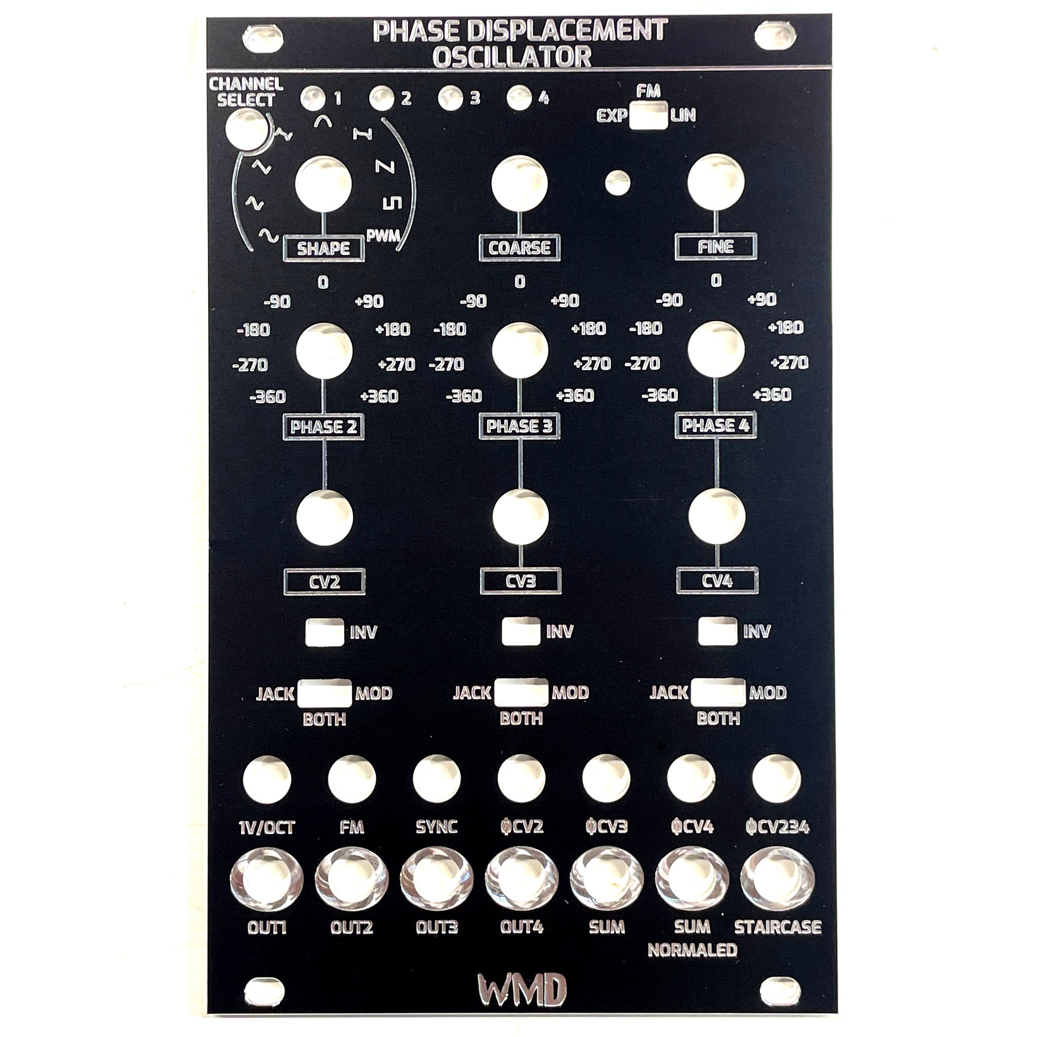 WMD - Modular Accessory - Black Panels for WMD Modules - WMD - PDO MKII (Phase Displacement Oscillator) - accessory - -
