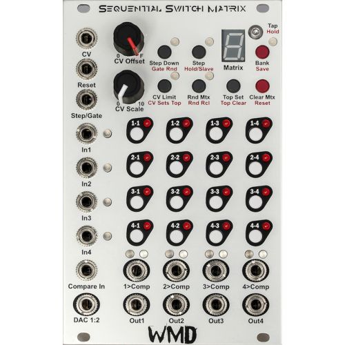 WMD - Discontinued Module - Sequential Switch Matrix - WMD - Silver - discontinued - eurorack - mixer