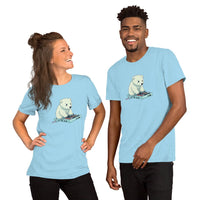 WMD - T Shirt - Learning to Patch Polarbear - WMD - Ocean Blue - T-shirt - -