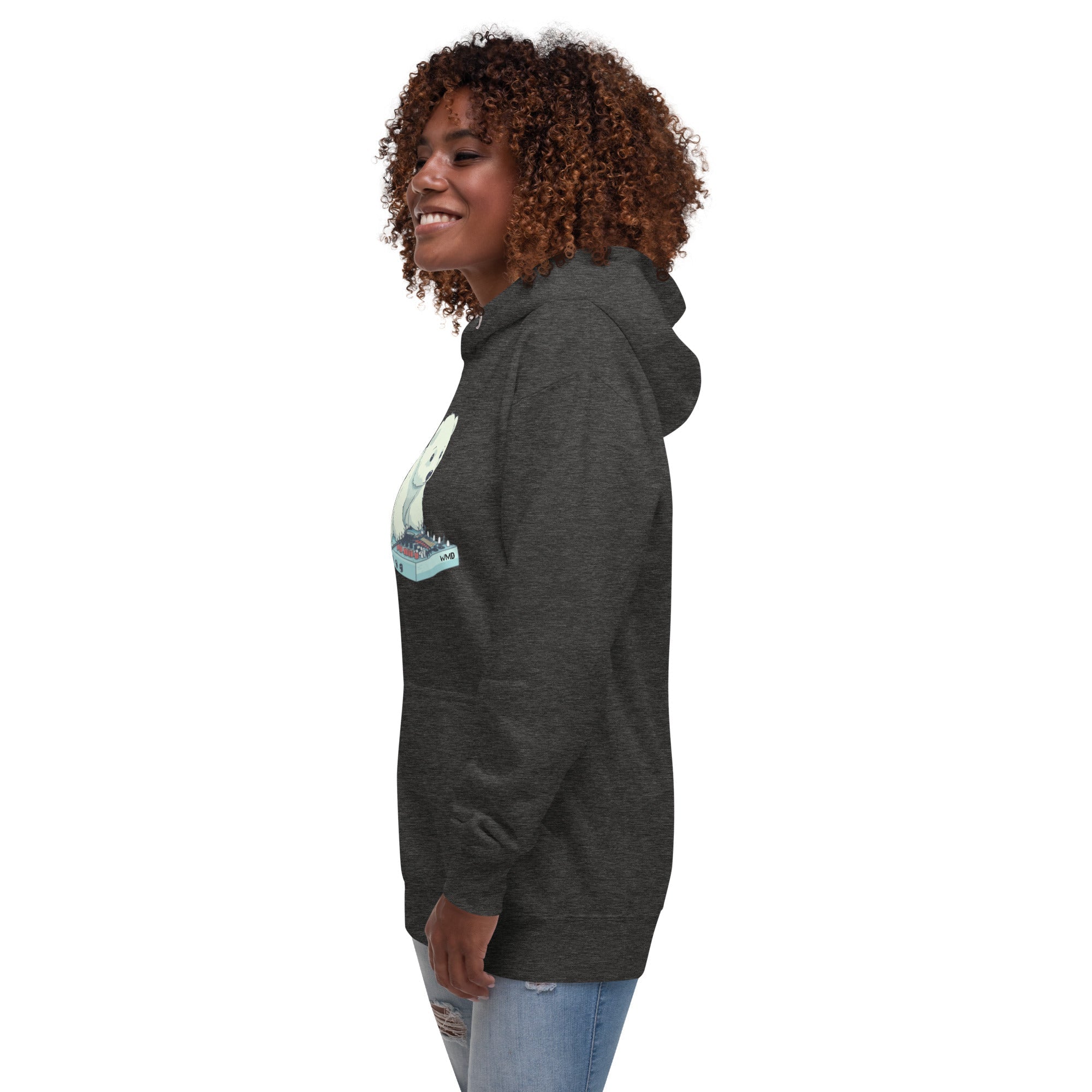 WMD - Hoodie - Learning to Patch Polarbear Hoodie - WMD - Charcoal Heather - Hoodie - -