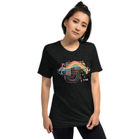 WMD - T Shirt - Patch Colorfully T-Shirt - WMD - Charcoal-Black Triblend - -